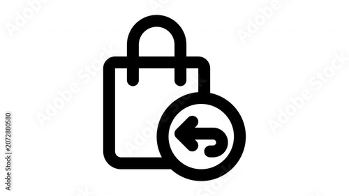 return animated Line Icons Premium 4K, Modern Minimal Outline Motion Graphics Collection