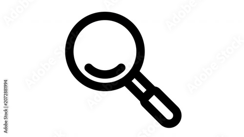 search animated Line Icons Premium 4K, Modern Minimal Outline Motion Graphics Collection