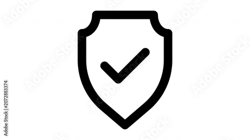 security animated Line Icons Premium 4K, Modern Minimal Outline Motion Graphics Collection