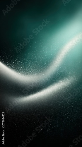 Abstract flowing waves and particles, light motion background for technology and digital design