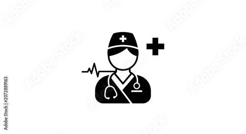 Medical professional icon representing healthcare and medicine concepts