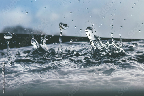 water splash in water