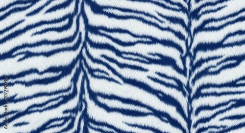 seamless tiger fur pattern in white and icy blue color