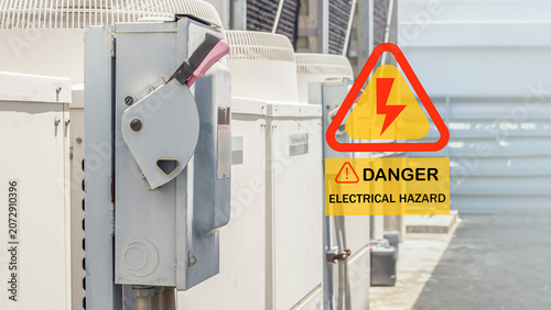 Obraz na plátně electrical safety switch box on isolate background