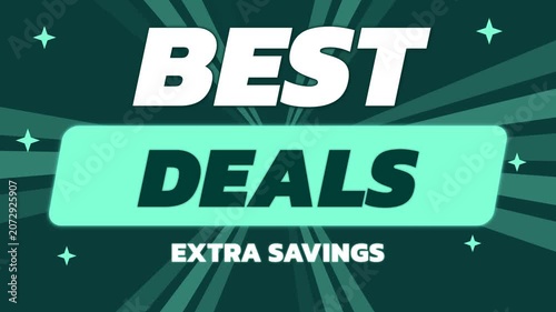 Best Deals Promotional Banner with Extra Savings Discount Message