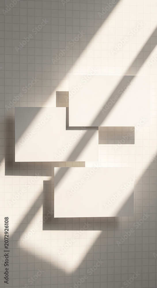 Fototapeta premium Minimalist Abstract Light Play on Walls.