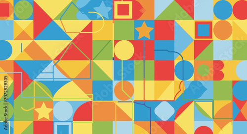 Geometric Pattern Abstract Colorful Shapes Background