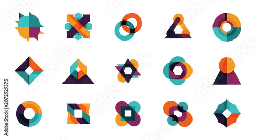 Modern Geometric Abstract Icon Set
