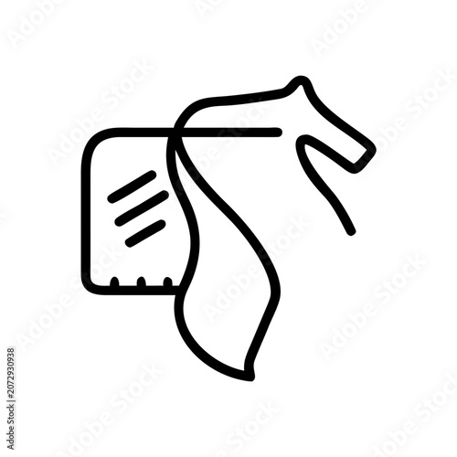 Wipe cloth cleaning hand washing icon outline flat design vector.