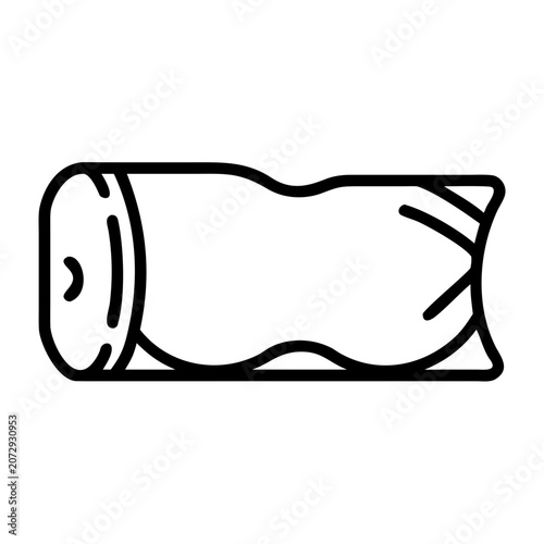 Sleep pillow bedding linen soft icon flat outline style design vector.