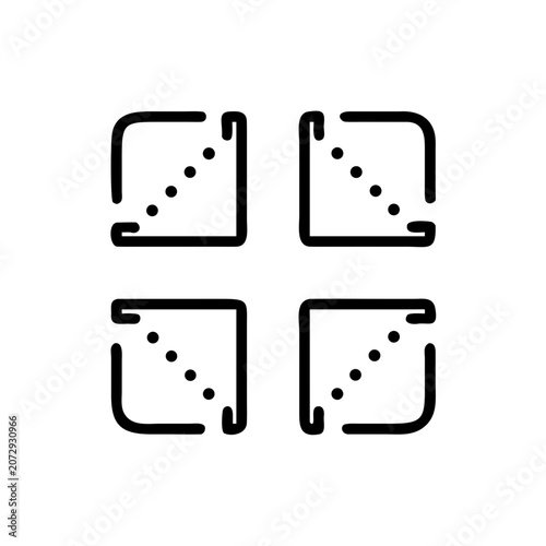 Data flow vector icon, simple flat design of abstract diagram.