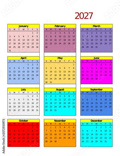 2027 calendar