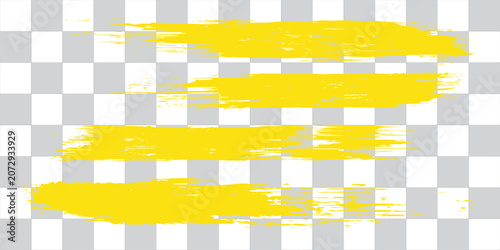 Black highlighter bold horizontal lines set. Brush drawn vector stripes with dry brush texture. Grunge marker highlight underline strokes. Scribble charcoal thick long isolated lines.