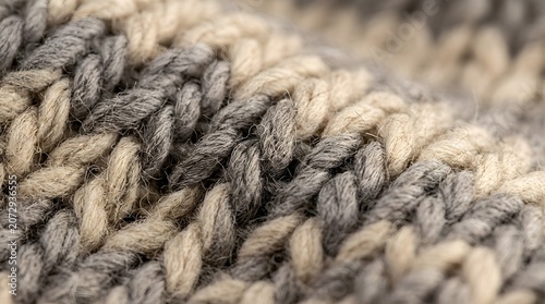 Close-Up Knitted Rope Texture, Cozy Handcrafted Yarn Pattern