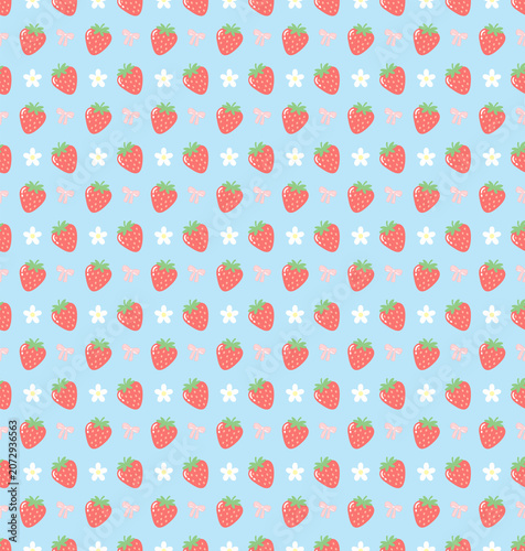 seamless pattern with strawberries