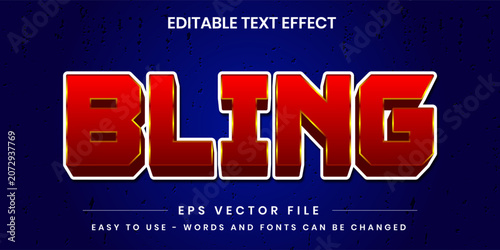 Bling Red Gold Jewelry Luxury 3D Editable Text Effect