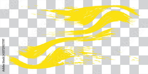 Black highlighter bold horizontal lines set. Brush drawn vector stripes with dry brush texture. Grunge marker highlight underline strokes. Scribble charcoal thick long isolated lines.