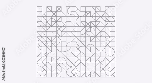 Geometric Pattern - Abstract Minimalist Line Art Design