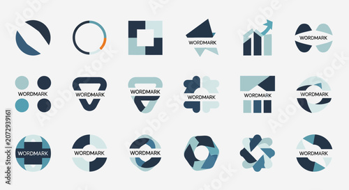 Modern Geometric Logo Designs and Icons Collection