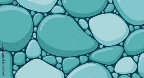 Seamless Teal Pebble Texture Background, Smooth Stone Pattern