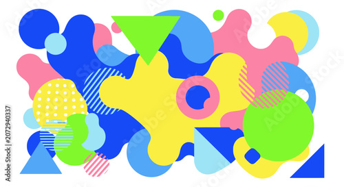 Vibrant Abstract Shapes and Patterns Background