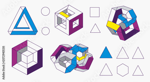 geometric optical illusion shapes