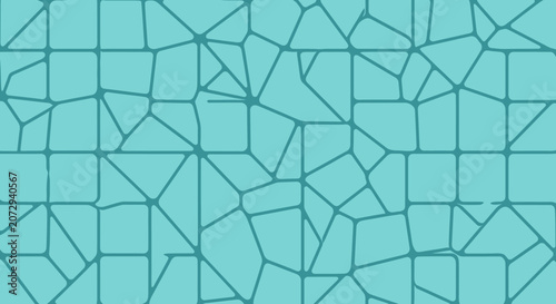 Organic Geometric Pattern Background - Teal and Aqua