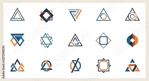 Modern Geometric Abstract Logos - Clean Vector Shapes Collection