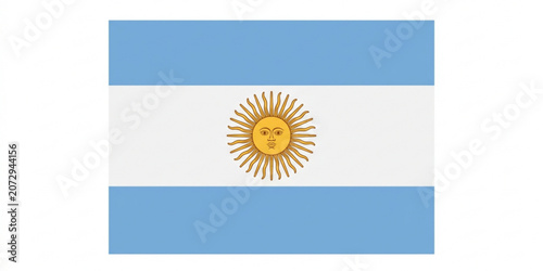 Foto Argentina national flag vector with accurate colors and proportions clean minima