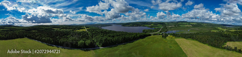 A panoramic view of a Quebec rural region