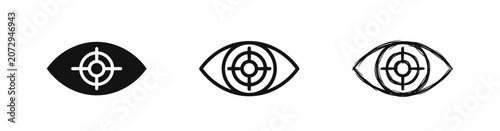 Foto Eye target icon set, vision focus concept
