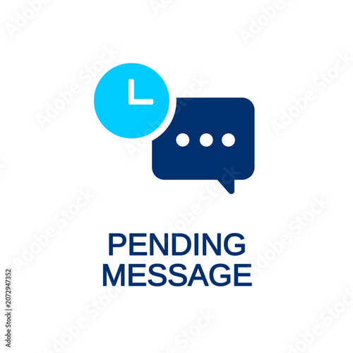 pending message clip art illustration for graphic design