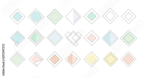 Diamond Shapes Geometric Pattern - Minimalist Abstract Design