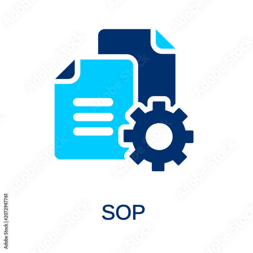standard operating procedure clip art illustration for graphic design