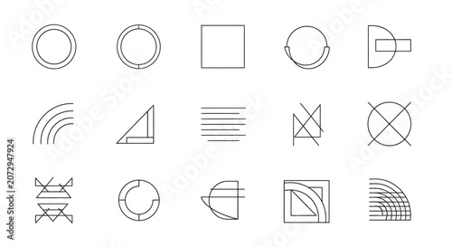 Geometric Shapes and Icons - Minimalist Design Elements