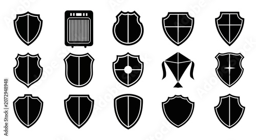 Shield Icons Collection - Security, Protection and Design Elements