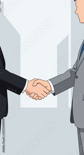 Business handshake, successful partnership, agreement, contract, deal, trust