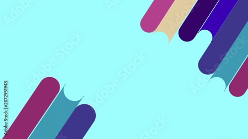Modern Abstract Animation with Colorful Rounded Vertical Shapes