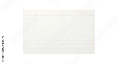 Cuadro en lienzo Blank white lined index card mockup