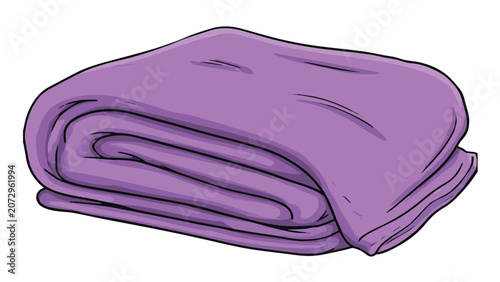 Soft Purple Towel Folded for Display or Use.