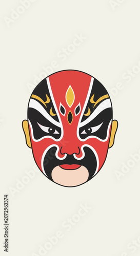 Peking Opera Mask, Traditional Chinese Face Art, Cultural Symbol