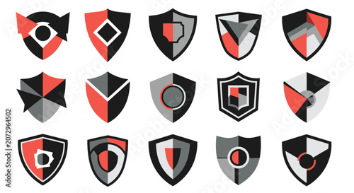 Modern Shield Icons Collection - Security, Protection, Emblem
