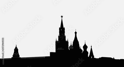 Moscow Kremlin Silhouette - Red Square Landmark