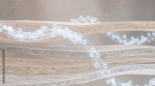 Targeted Nanocarrier Wave Along Skin Barrier Luxury Science Banner