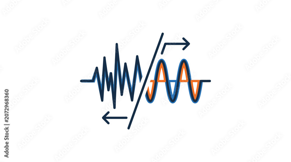 Obraz premium Digital Signal Processing and Noise Reduction Icon