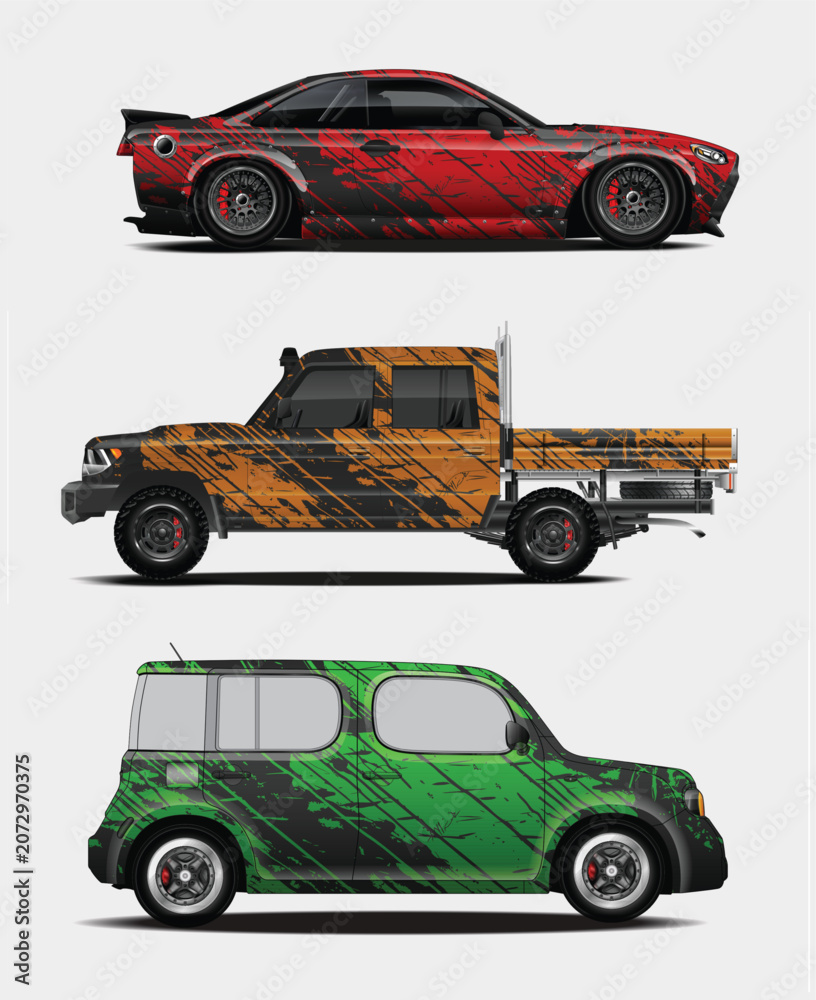 Naklejka premium Dynamic Car Wrap Designs