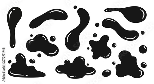 Black Ink Splatters - Abstract Shapes