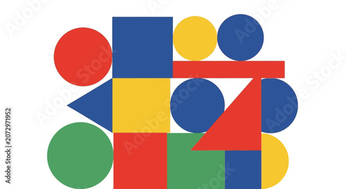 Colorful Geometric Shapes - Abstract Background Design