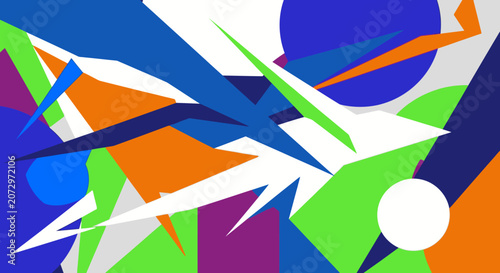 Vibrant Abstract Geometric Shapes Background