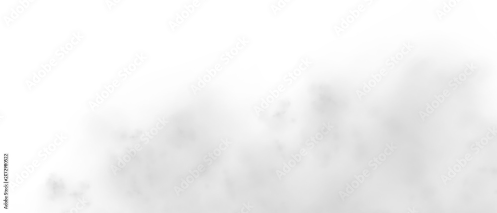 Naklejka premium Realistic white smoke drifting slowly in soft layers. Transparent background makes it ideal for overlays and effects. PNG element for design projects.